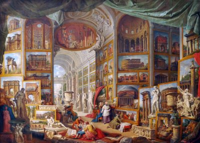 Galerij van uitzichten van het oude Rome door Giovanni Paolo Pannini